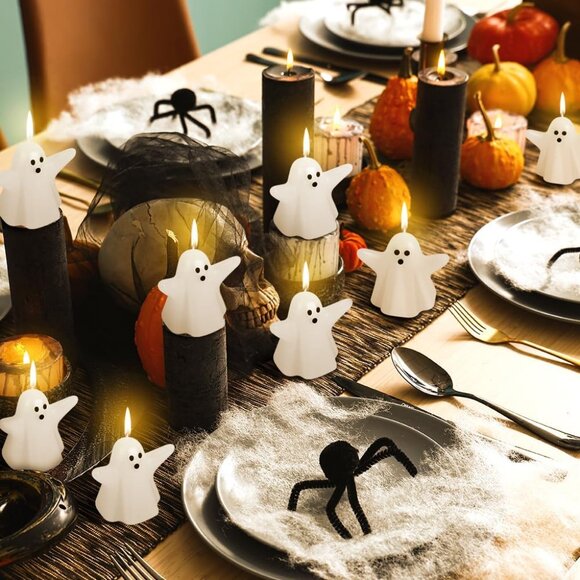Halloween Ghost Candles Set of 10 - Picture 4 of 4